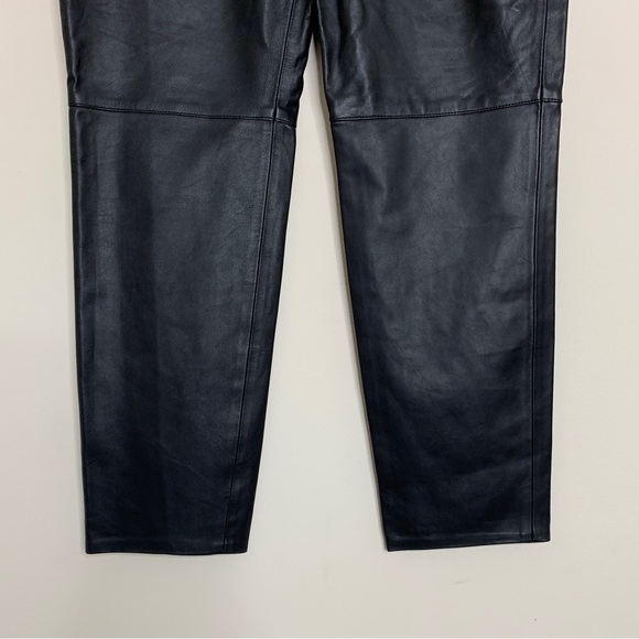 NEW Song of Style Revolve Suzie Leather Pants (Sz M) Belted Crop Black - Picture 8 of 15